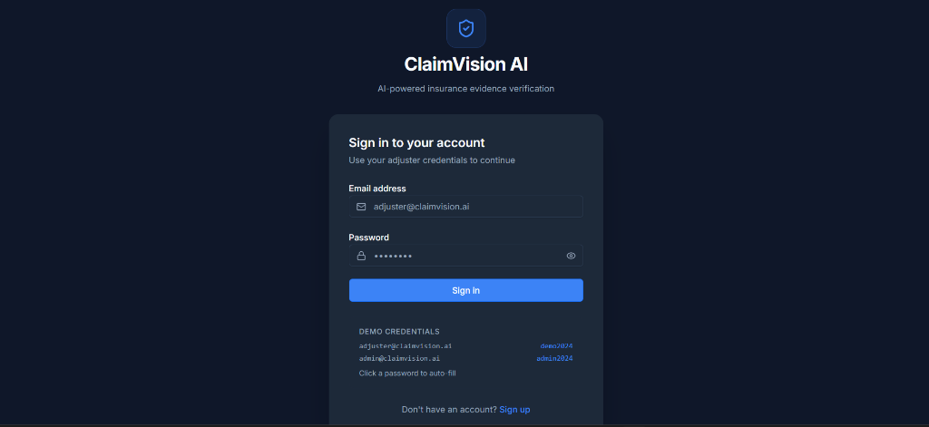 ClaimVision AI Insurance Claim Analysis