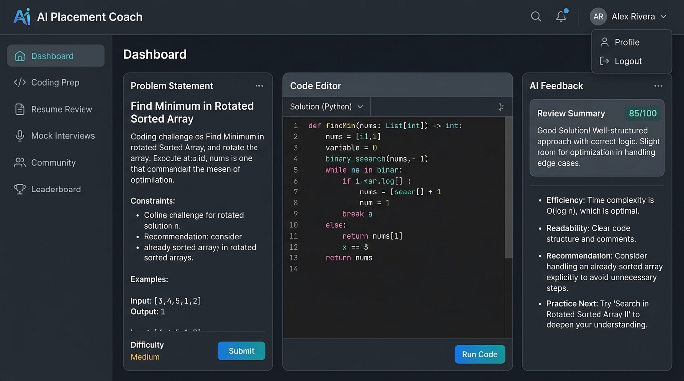 AI Placement Coach Career Preparation